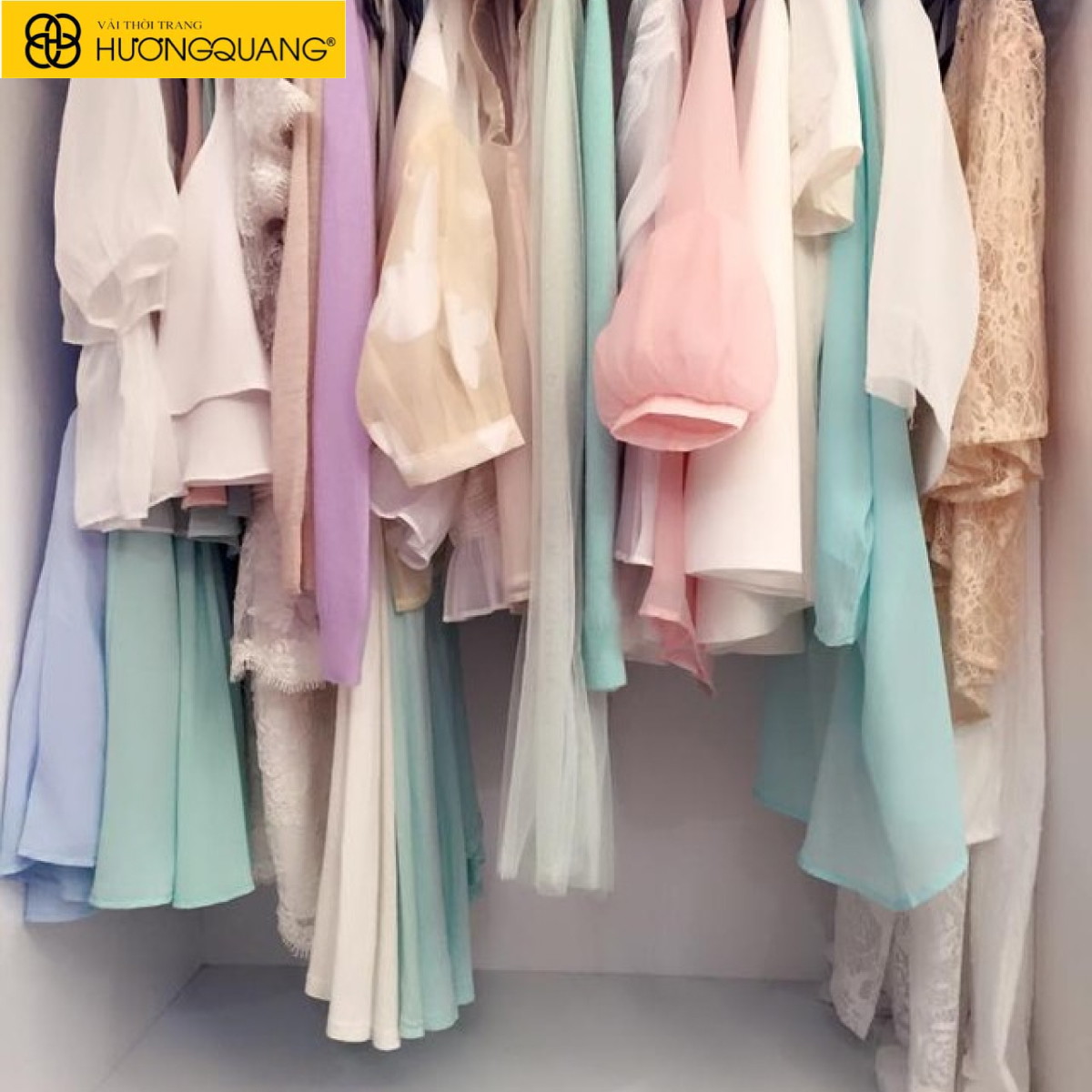 Trang phục vải pastel phong cách thanh lịch