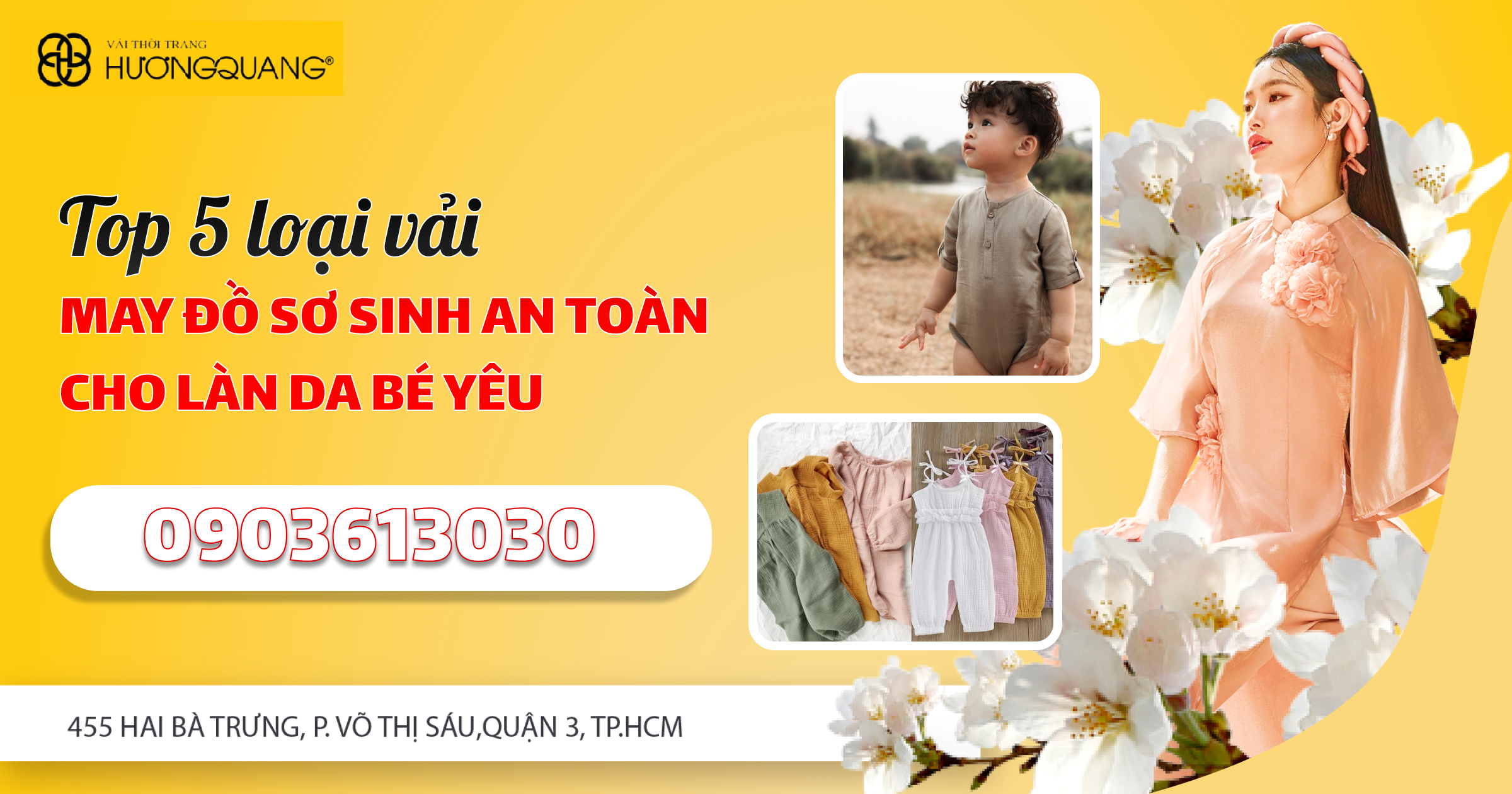 Cửa hàng vải uy tín cho đồ sơ sinh