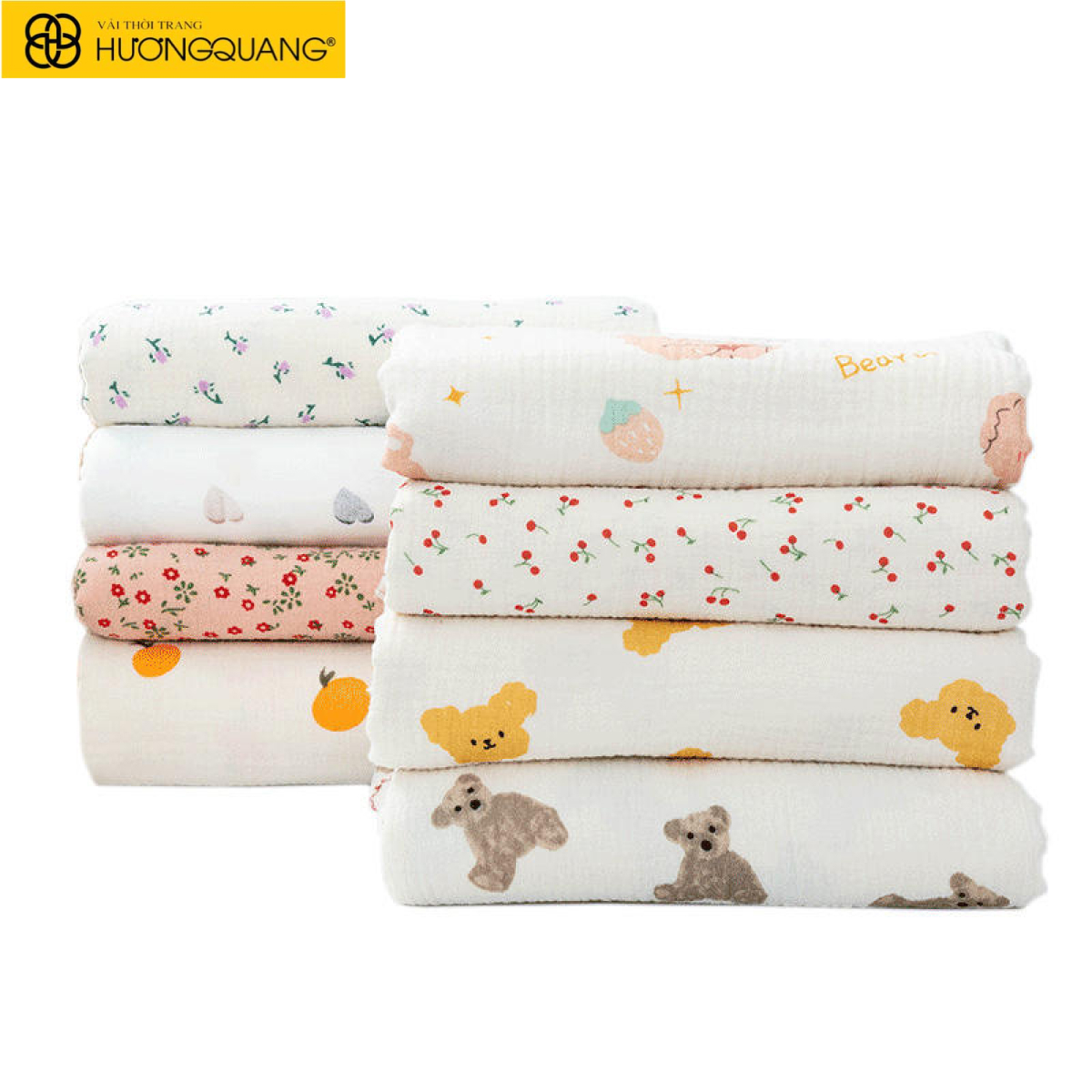 Trẻ em mặc quần áo cotton thoáng mát